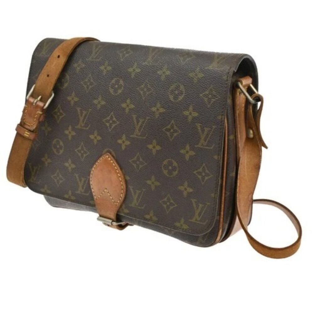 LOUIS VUITTON Cartouchiere GM Shoulder Bag Monogram Leather Brown M51252 31CA318 - Picture 1 of 16